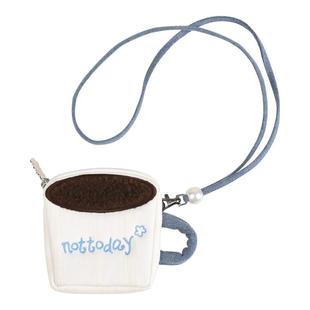 NotToday|咖啡杯多用挂包 牛仔迷你挂脖小包零钱包卡包口红耳机包