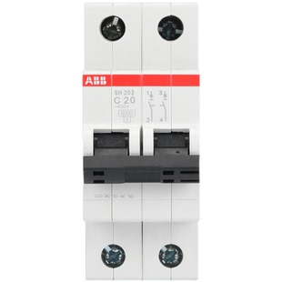 ABB小型断路器SH201/202/203/204-C6/10/16/25/32/40/63A空气开关