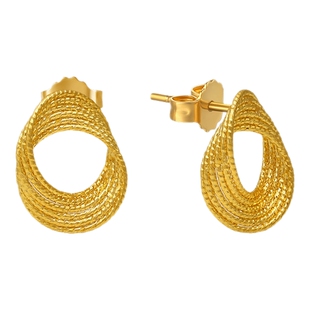 潮宏基浮光掠影黄金耳钉足金耳环耳饰结婚三金婚嫁高奢女礼物 卟