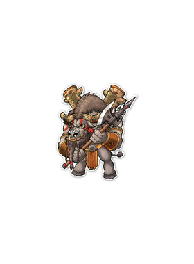tlp反光车贴魔兽世界牛头人凯恩