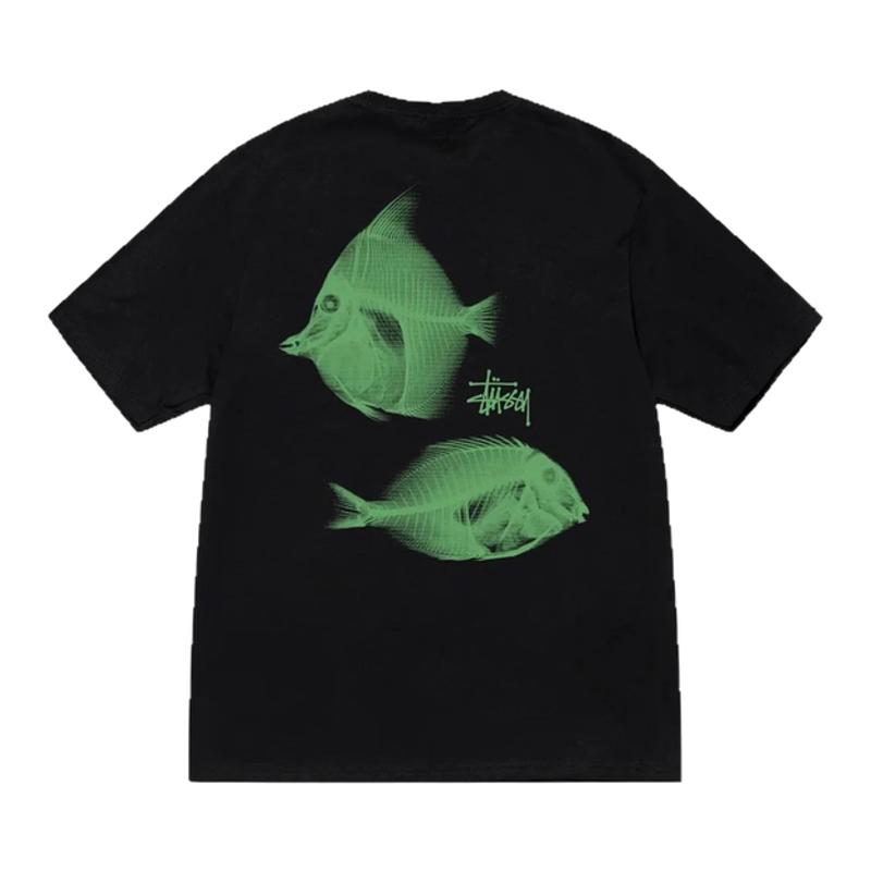 Stussy25SS新款X射线鱼骨短袖