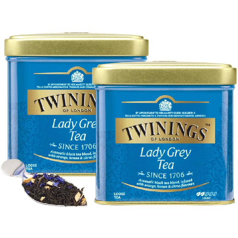 twinings/川宁英国进口仕女伯爵红茶100g*2罐散茶英式