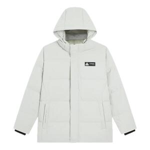 匹克三防短款女连帽驭雪羽绒服男