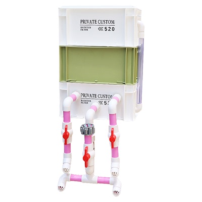 工业风内置水泵小号周转箱过滤系统鱼缸过滤水循环内置变频水泵