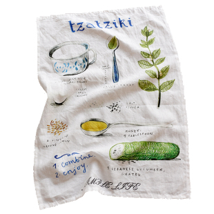 美食餐巾丨经典纯棉英文印花餐垫巾 餐厅餐桌装饰挂巾 拍摄背景布