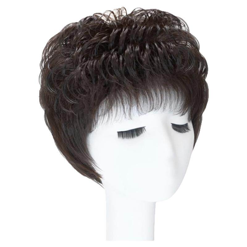 假发全头套女真人发丝透气妈妈款
