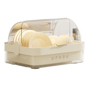 厨房碗筷收纳盒沥水碗柜带盖放碗箱装碗碟盘餐具家用碗架置物柜子