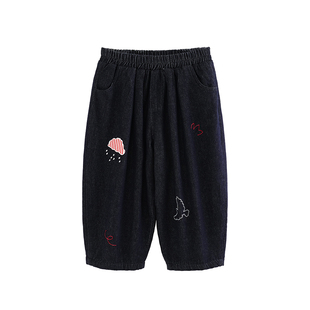 砚台家童装男童加绒牛仔裤一体绒2025冬季新款宝宝裤子儿童灯笼裤