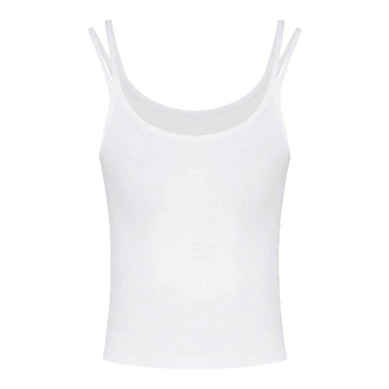 带胸垫双肩吊带背心女夏遮副乳内搭打底外穿美背独特精致绝美上衣