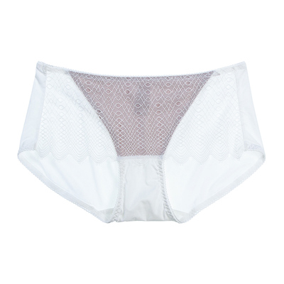 D78|MsKKay内裤女大码薄中腰提臀三角裤性感蕾丝舒适透气|独角兽