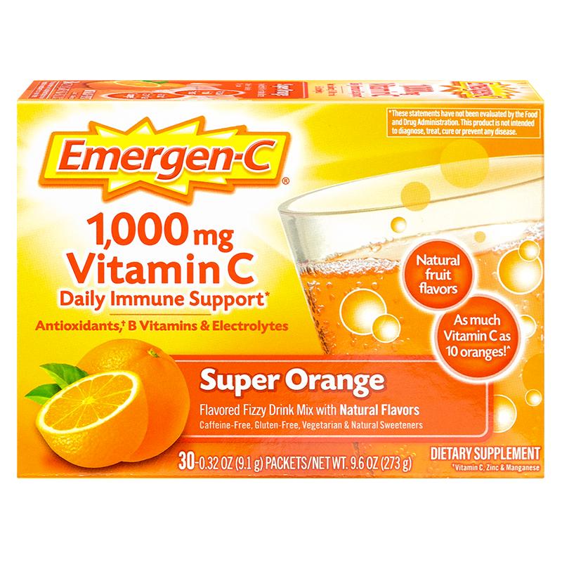 Emergen-C维生素c成人vc冲剂维c提升活力海外EMC泡腾粉非泡腾片