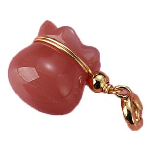 7A天然白水晶粉水晶盐源玛瑙钱袋吊坠手串手工编织手链挂坠手机挂