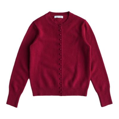 舒适柔软羊毛扣子毛衣针织开衫