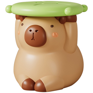 可爱卡皮巴拉换鞋凳子玄关客厅落地摆件家居饰品乔迁新居搬家礼物