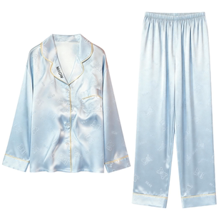 猫人冰丝睡衣男款2026新款春秋款夏季薄款家居服高级感套装礼盒装