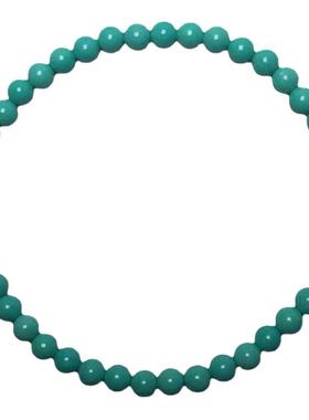 原矿绿松石手串手链4m5m6m8m极细单圈女款圆珠散珠配珠