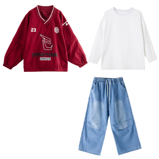 儿童新款街舞演出服男女童嘻哈hiphop套装酷帅炸街现代爵士舞服装