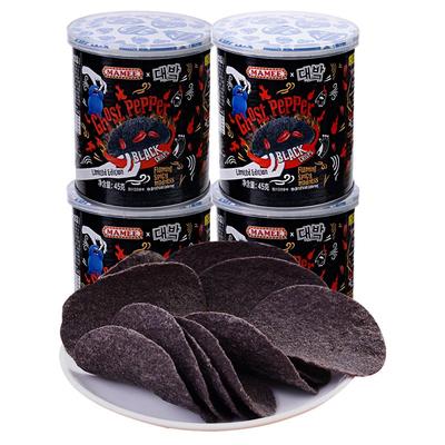 MAMEE/妈咪马来西亚进口鬼椒薯片罐装烧烤味海苔味4桶魔鬼辣薯片