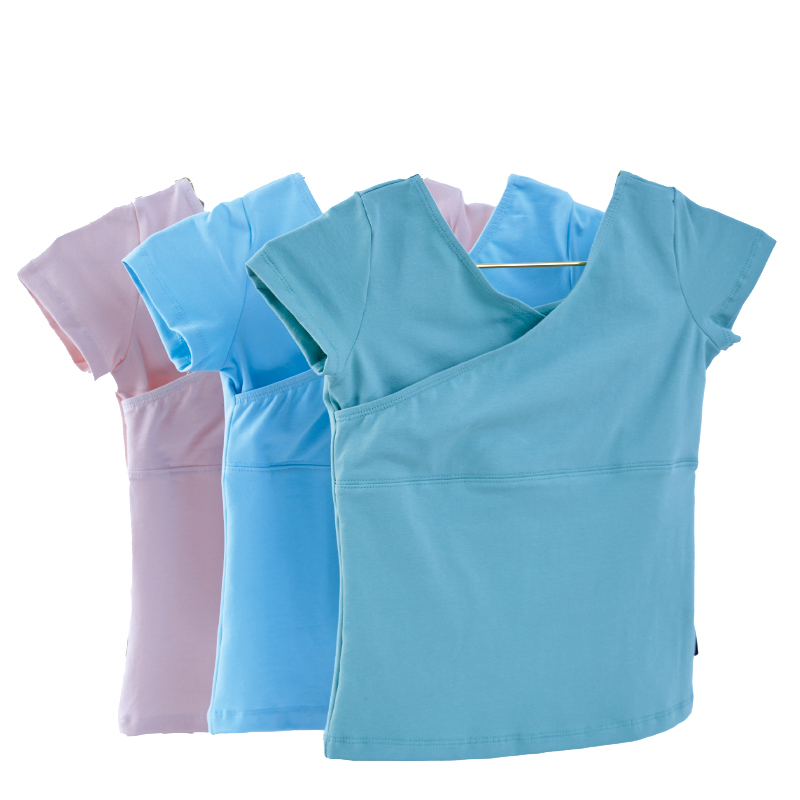 舞蹈儿童女夏季专业练功服上衣短袖芭蕾舞分体套装跳舞服装