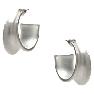 Limb掠目·【张俪同款】剧院宽面原创高级耳饰女925银针C圈百搭