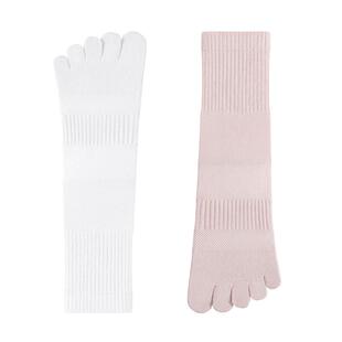 瑜伽袜子女网眼五指袜春夏款中筒普拉提健身运动专业防滑无骨长袜