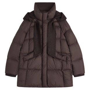 邱莹莹HELA AOMI “财宝羽绒”90白鸭绒超柔轻薄哑光绗缝羽绒服