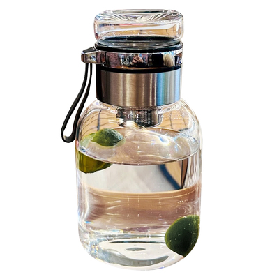 高硼硅材质可茶水分离玻璃杯