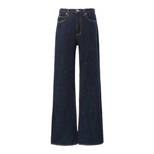 VLABMADE 复古明线袋花BootCut合身喇叭靴型百搭通勤原色牛仔裤男