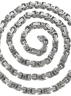 嘻哈男项链钛钢潮流牛仔链锁骨链