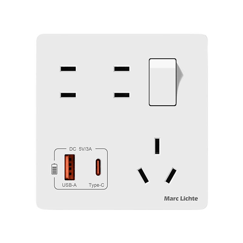 一开七孔二二三插带开关USB