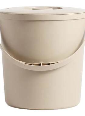 家用塑料手提茶水桶圆形带盖子