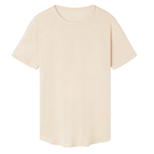 Intimissimi意舒漫女士纯色简约休闲圆领短袖亚麻打底T恤CM164H