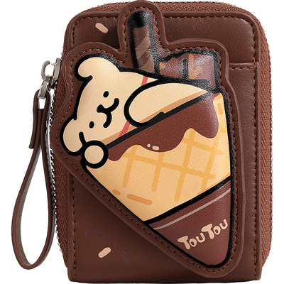 toutou线条小狗联名卡包零钱包女