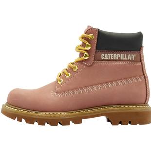 CAT卡特秋冬女士牛皮高帮固特异多巴胺甜美粉靴户外靴登山鞋