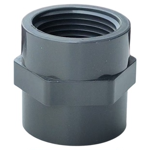 国标UPVC内丝直接水管内牙螺纹直通化工PVC管件接头配件大全4 6分