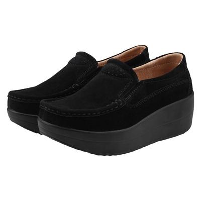 森尔鞋一脚蹬摇摇鞋妈妈真皮软底