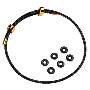 2026新细款转运珠手绳小孔可调节穿3d硬金黄金编织红绳钢丝绳手链