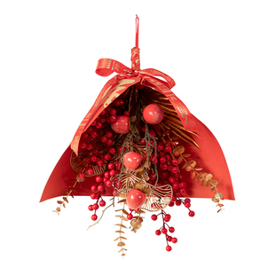 新年喜庆墙挂仿真花壁饰客厅门把手玄关挂饰假花墙面创意挂件装饰