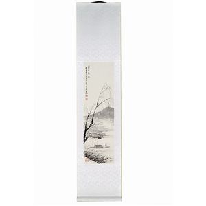 卷轴挂画中式客厅字画禅意山水画