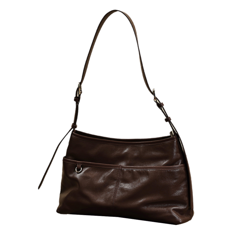 ARJOMORY原创设计头层牛皮托特包秋冬美拉德松弛感通勤单肩斜挎包