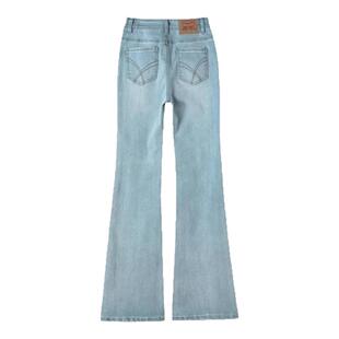 浅色微喇牛仔裤女2026新款夏季薄款流行裤子小个子高腰显瘦喇叭裤