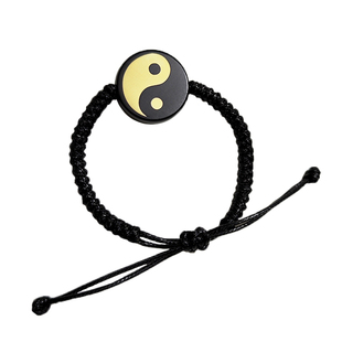 与木中国风复古手工太极阴阳鱼男女款手链学生编织礼物潮情侣手绳