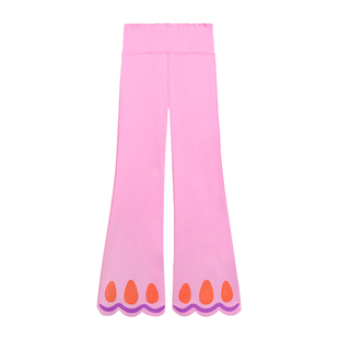 pocoblush蝴蝶飞舞瑜伽微喇裤子2026女童夏季速干裤凉感原纱防晒