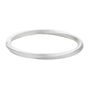 永兴银楼足银999古法银手镯女年轻款闭口莫比乌斯手环小众银镯子