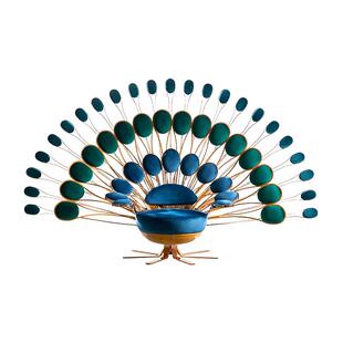 孔雀开屏设计师沙发椅创意感现代轻奢样板房客厅不锈钢扶手休闲椅