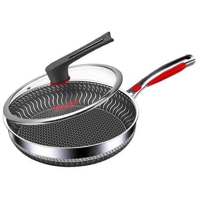 德国赫巴兹316不锈钢平底锅蜂窝