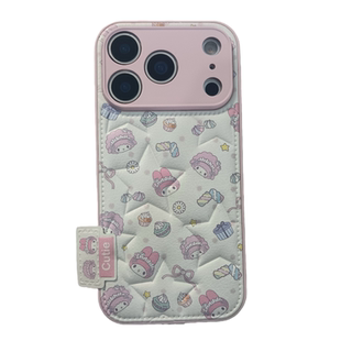 粉色卡通可爱美乐蒂适用苹果手机壳皮质iphone17promax新款17带挂绳16promax防摔15pro硅胶套14Pro女款13全包