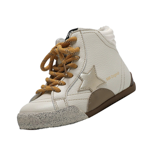 NIDZ儿童高帮星星板鞋2026春秋新款男童运动小白鞋女童休闲脏脏鞋