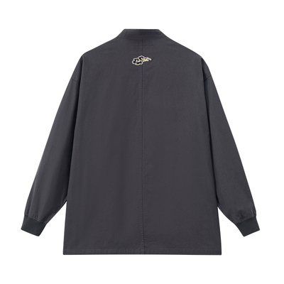 ONIARAI/鬼洗25秋季新品泥棒蓝如意福禄双兽绣花衬衫男式 N340232