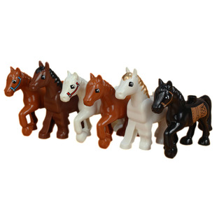 果十兼容积木动物配件马兔恐龙散件宝宝启蒙益智力大颗粒拼装玩具